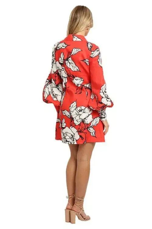 Leo and Lin Luminous Linen Mini Dress Imperial Size AU 12 - Image 2