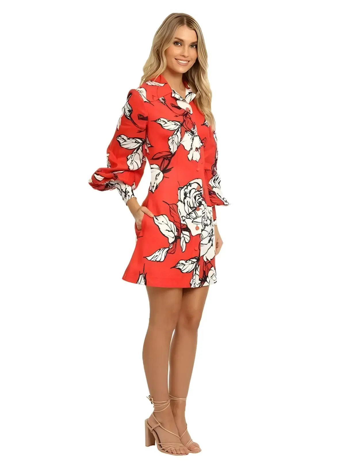 Leo and Lin Luminous Linen Mini Dress Imperial Size AU 12 - Image 3