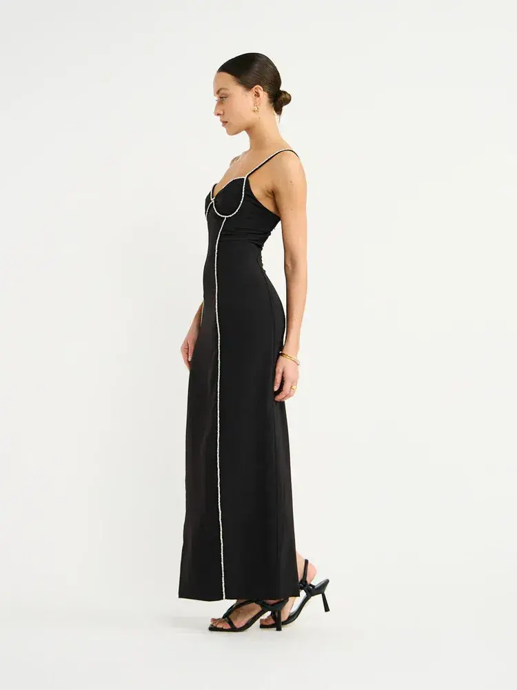 By Johnny Femmina Diamond Pipe Midi Dress Black Size 8 - Image 2