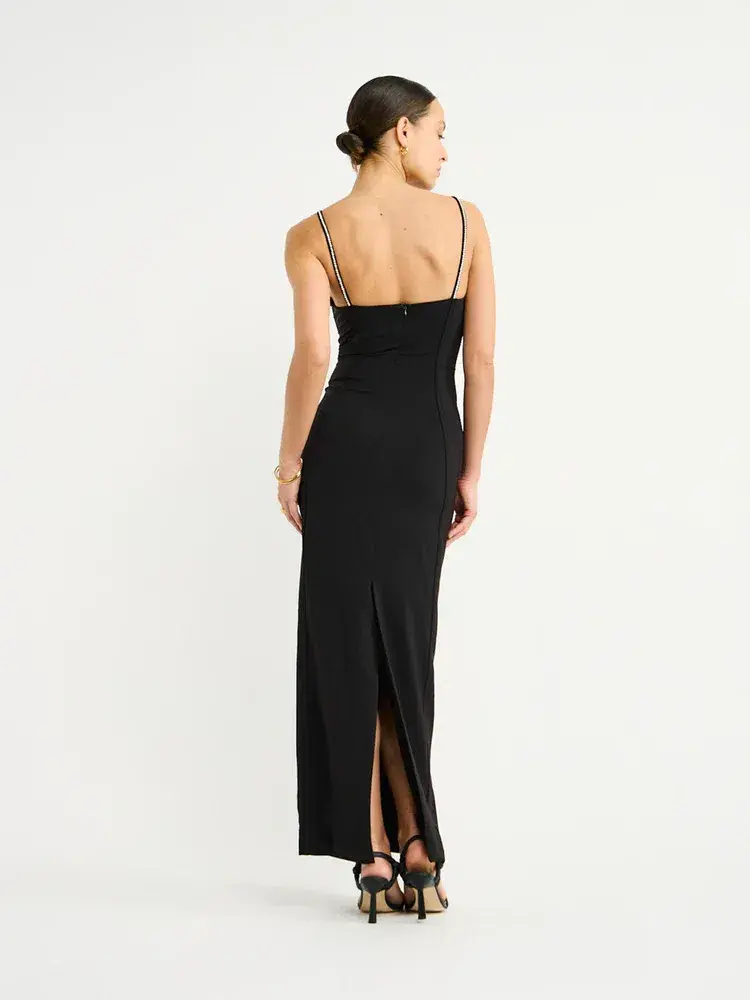 By Johnny Femmina Diamond Pipe Midi Dress Black Size 8 - Image 4