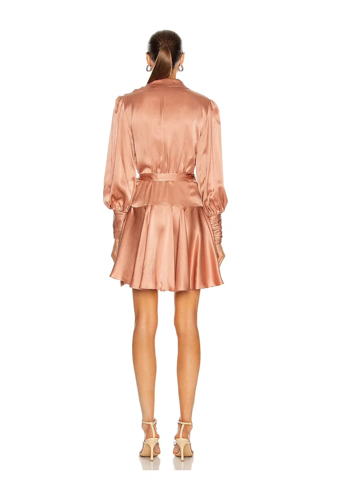 Zimmermann Silk Wrap Mini Dress in Lipstick Size 1 / Au 10 - Image 2
