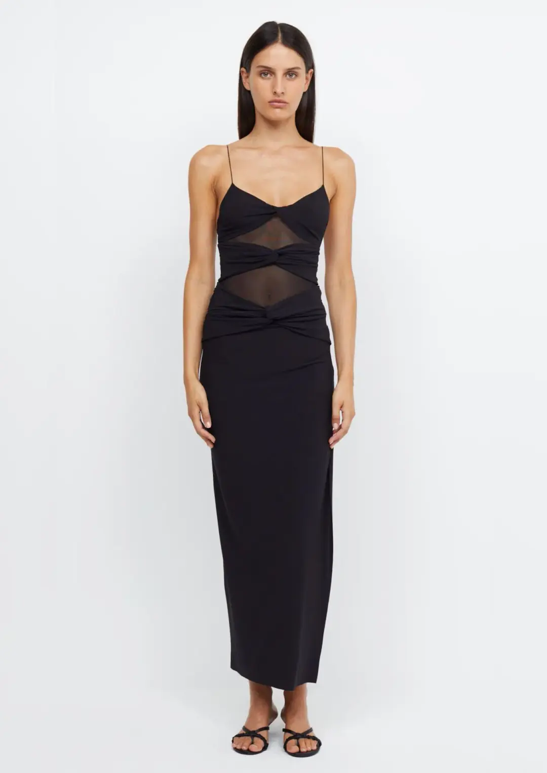 Bec & Bridge Montana Twist Maxi Dress  Black Size 6  for rent on The Volte - main image