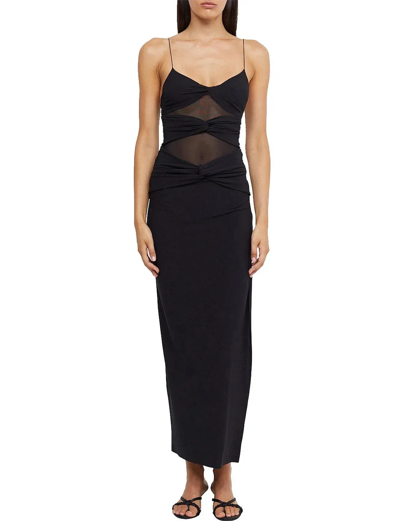 Bec & Bridge Montana Twist Maxi Dress Black Size AU 6 - Image 1