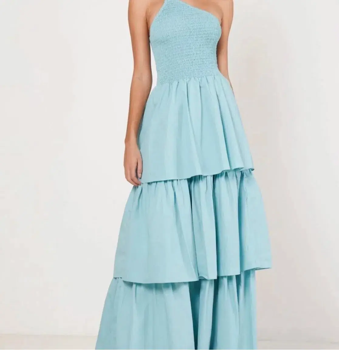S/W/F One Shoulder Layered Maxi Dress Blue Size L / AU 12 - Image 2