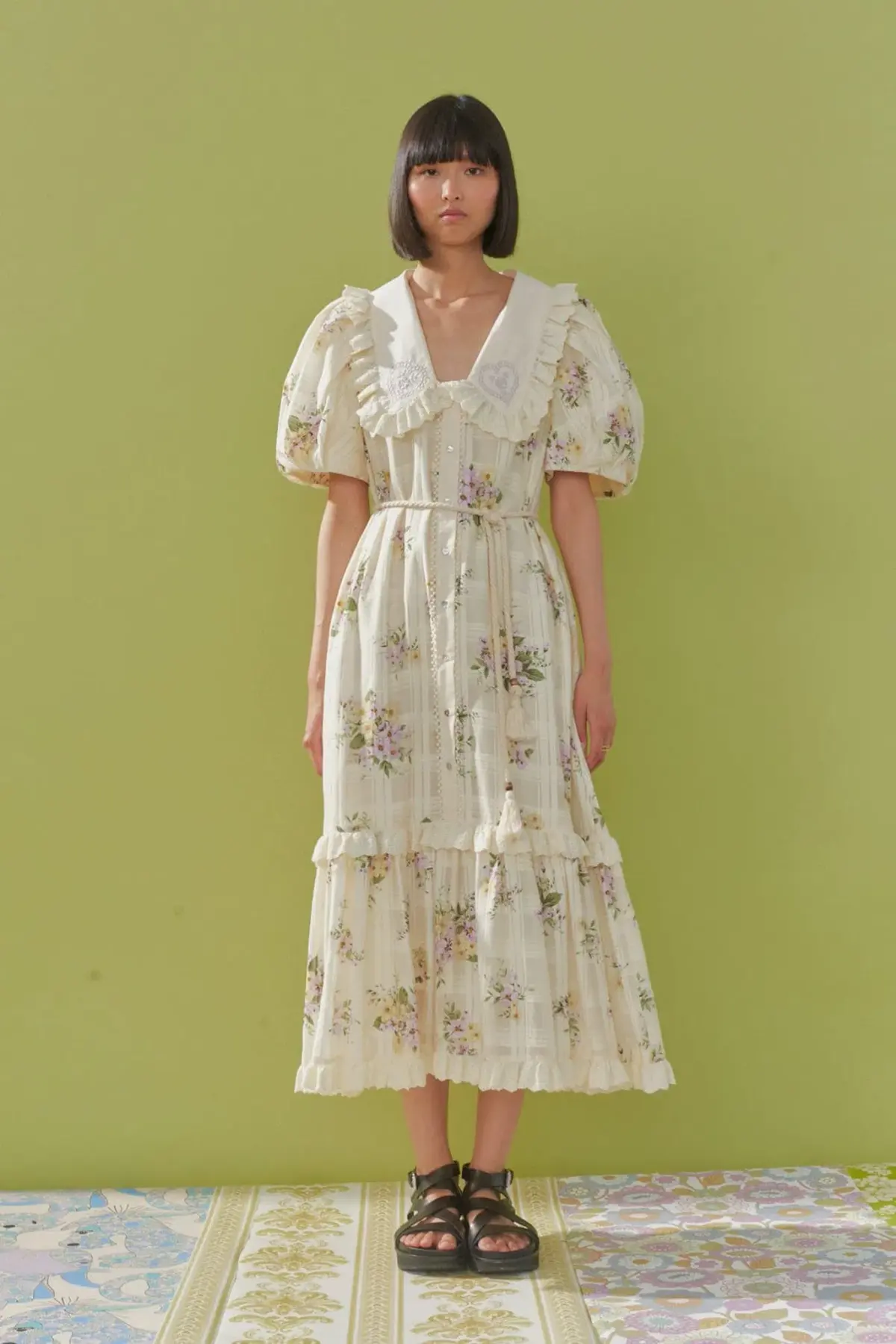 Alemais Margot Midi Dress Floral Size 12 - Image 1