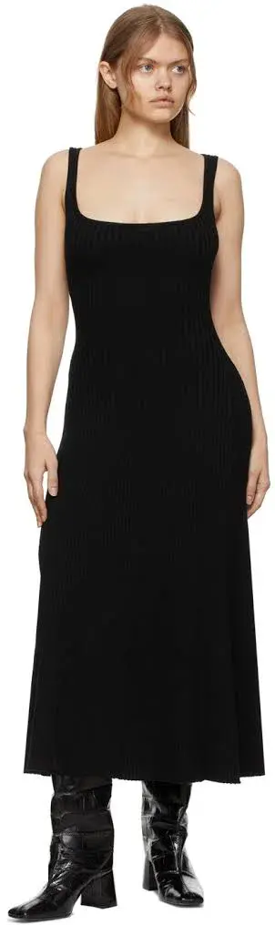 Anna Quan Dido Rib Knit Midi Dress Black Size 8 - Image 10