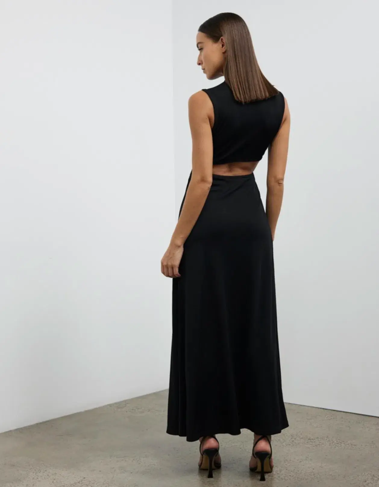 Christopher Esber Ruched Quartz Abacus Dress Black Size 8 - Image 3
