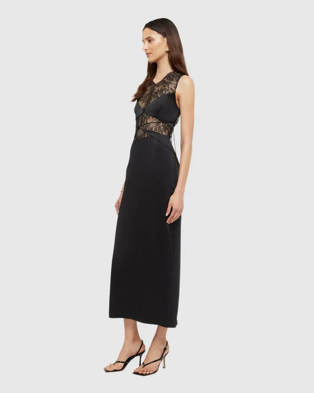 Ginia Amour Midi Dress Black Size 12 - Image 2