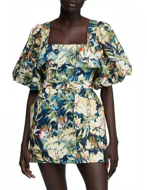 Acler Lovell Mini Dress Floral Size 10 - Image 6