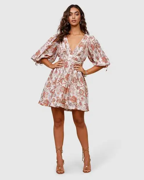 Ministry of Style Nu Boheme Mini Dress Floral Size 8 - Image 3