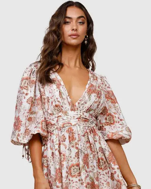 Ministry of Style Nu Boheme Mini Dress Floral Size 8 - Image 2