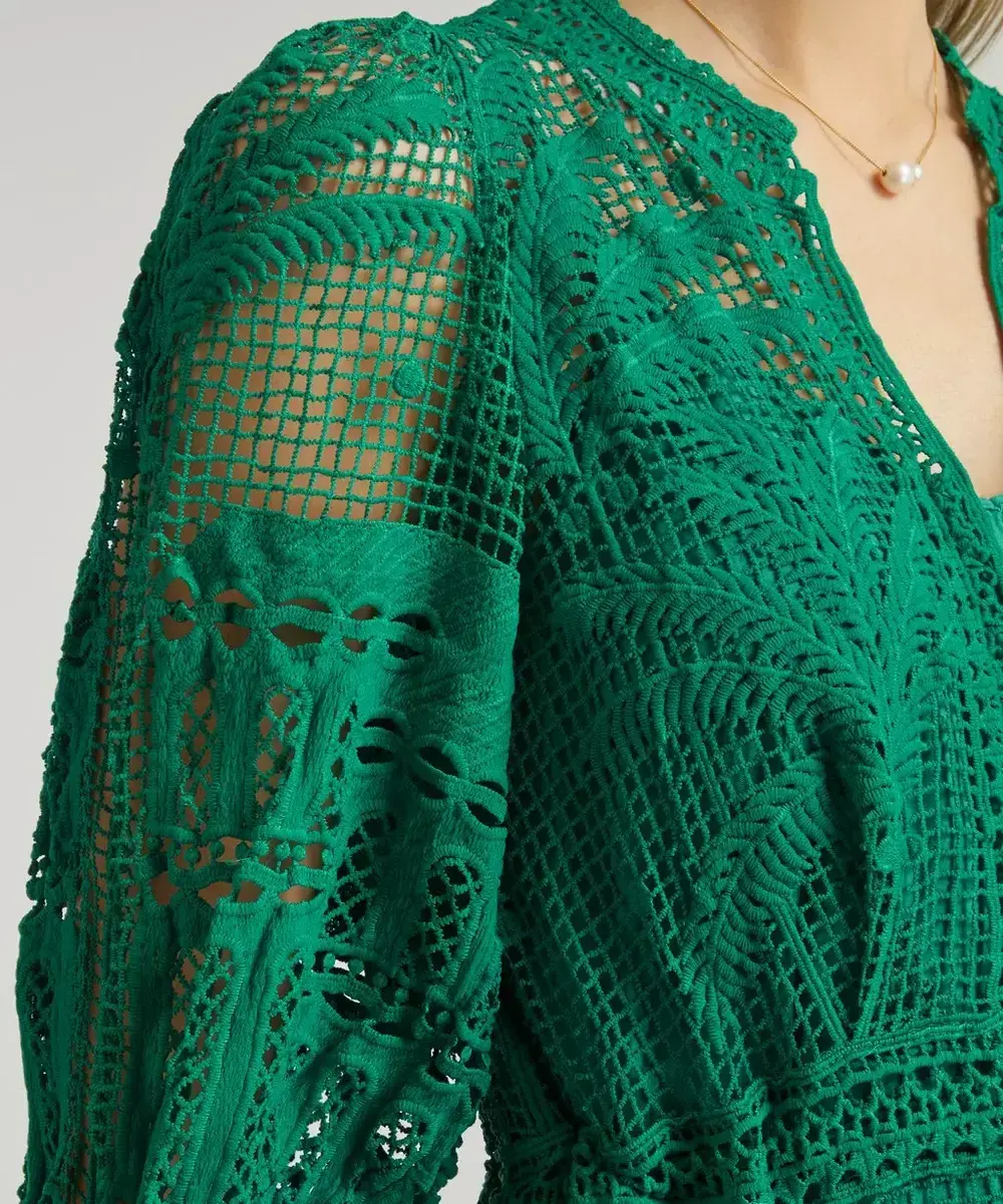 Farm Rio Morada Boa Dress Maxi Dress Green Size 12 - Image 2