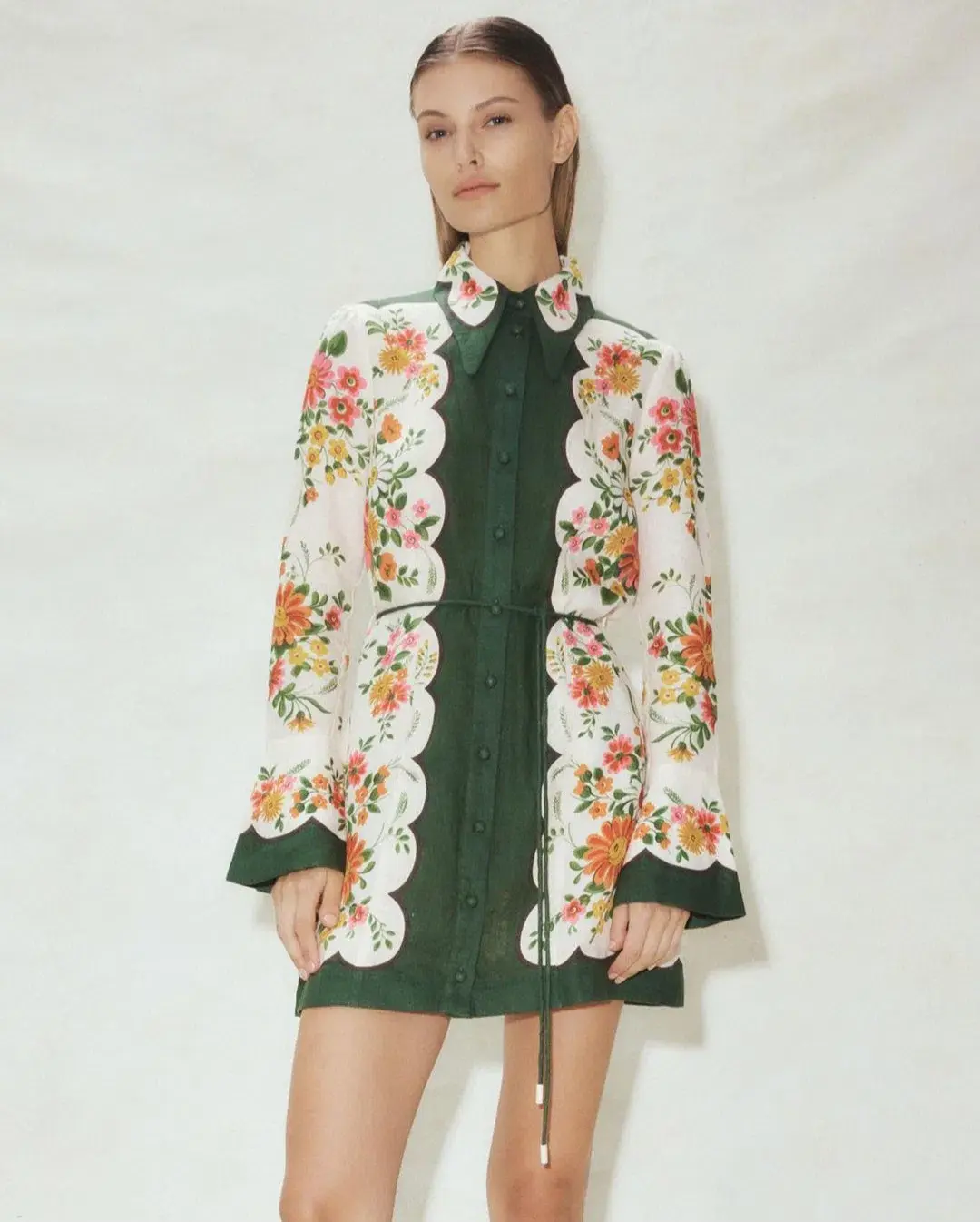Alemais Elisabetta Mini Dress Floral Size 14 - Image 1