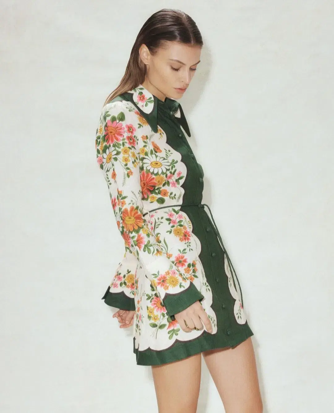Alemais Elisabetta Mini Dress Floral Size 14 - Image 2