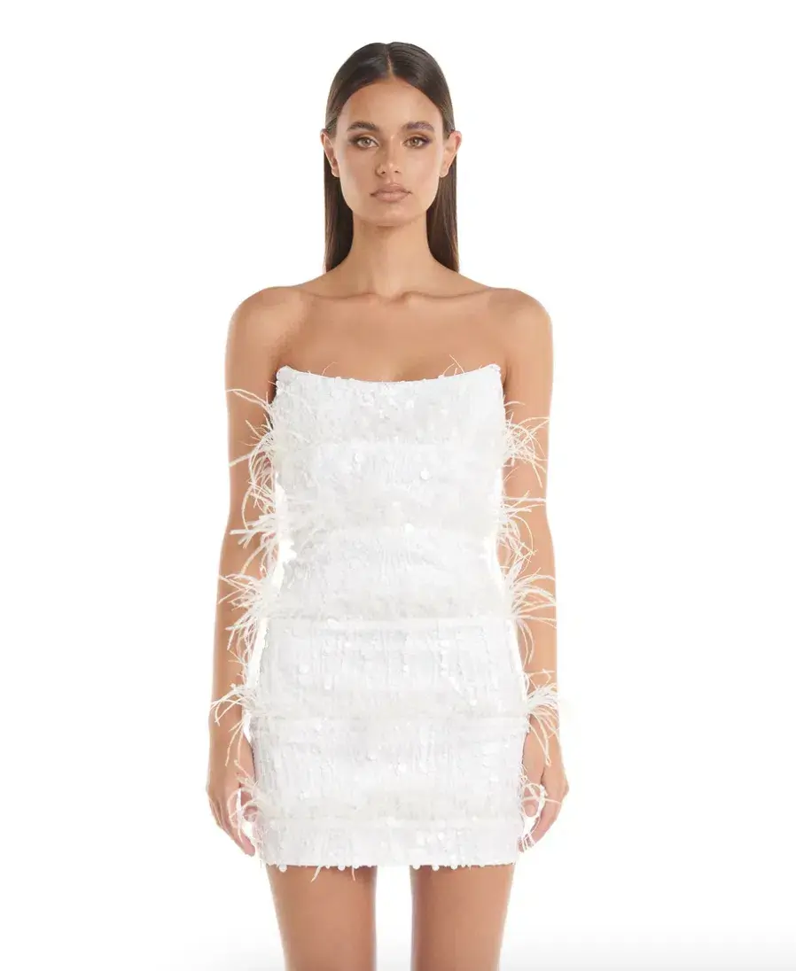 Eliya The Label Tiffany Dress White Size L/Au 12 - Image 2