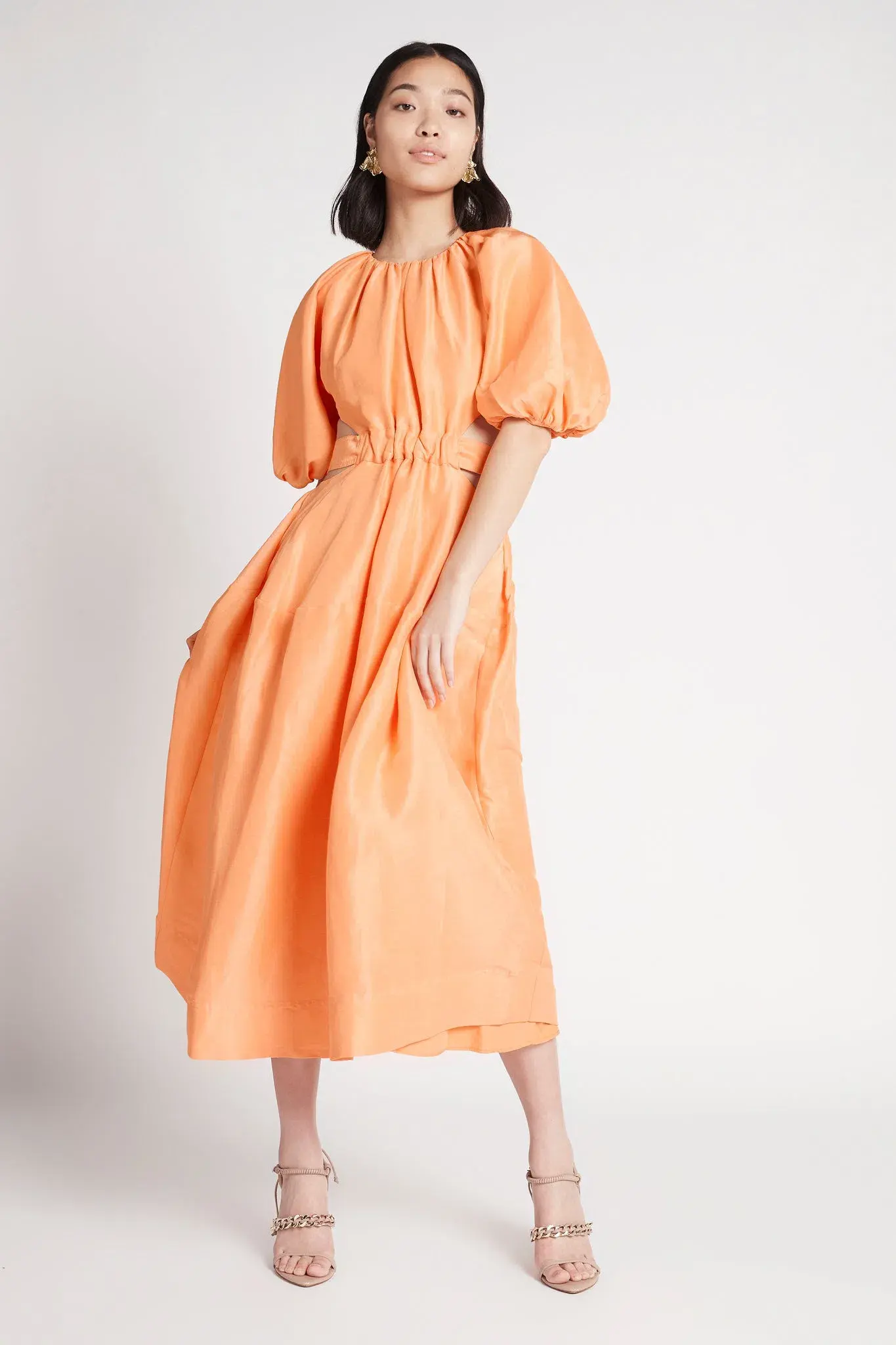 Aje Mimosa Midi Dress Orange Size 8 - Image 1