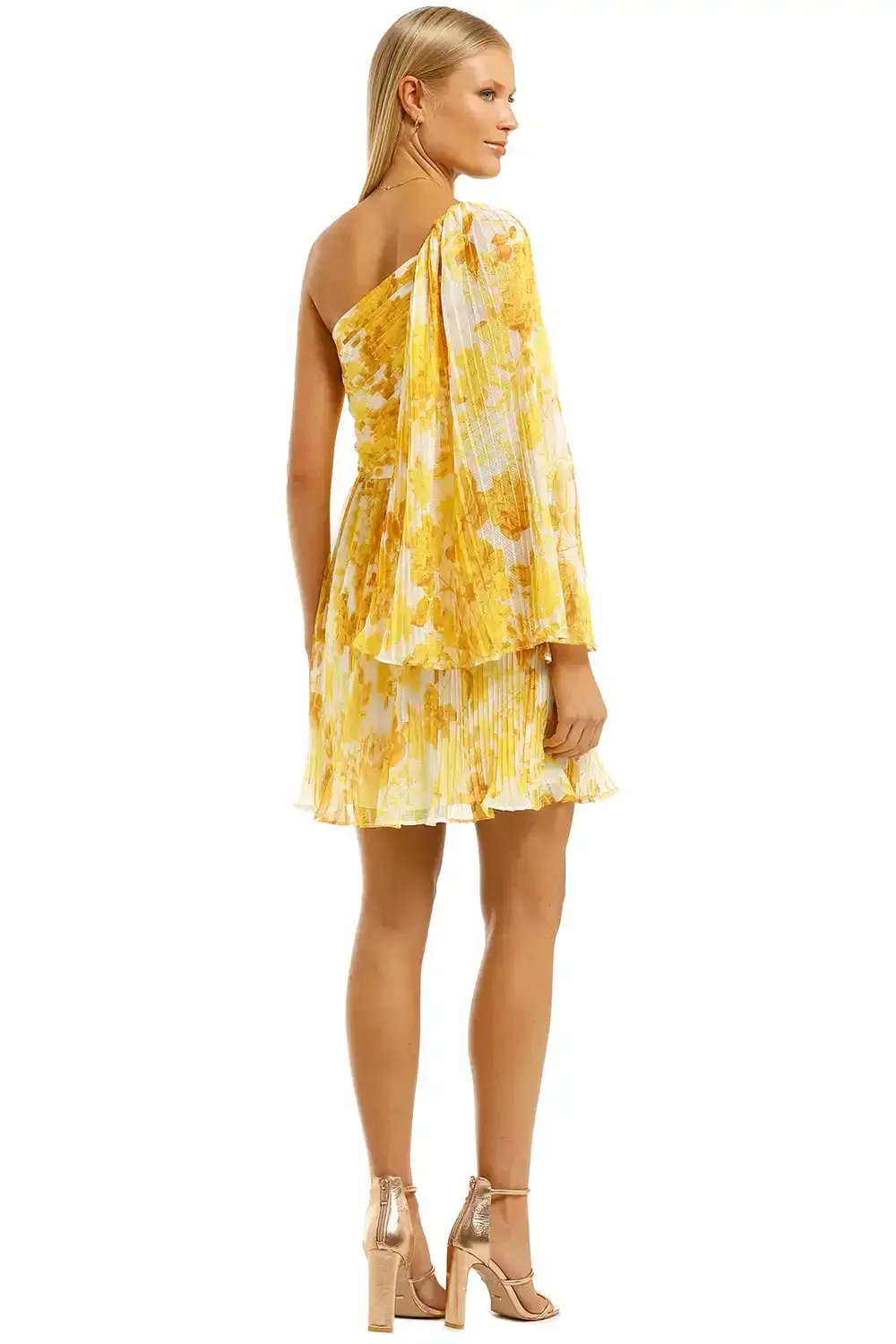 Talulah Sunshine Mini Dress Sunshine Rose Print Yellow Size 6 - Image 3