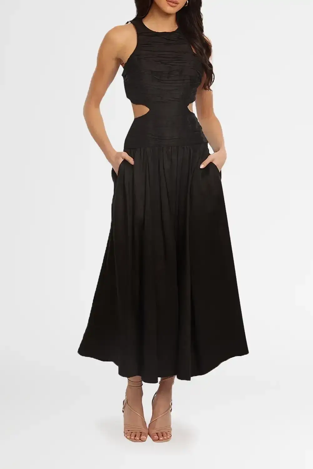 AJE Introspect Midi Dress Black Size 12 - Image 3