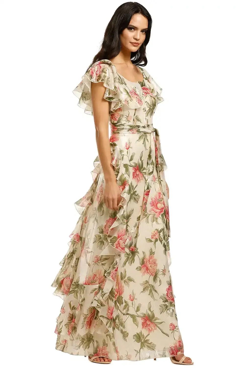 Alice McCall Salvatore Gown Gold Print Size 10 - Image 2