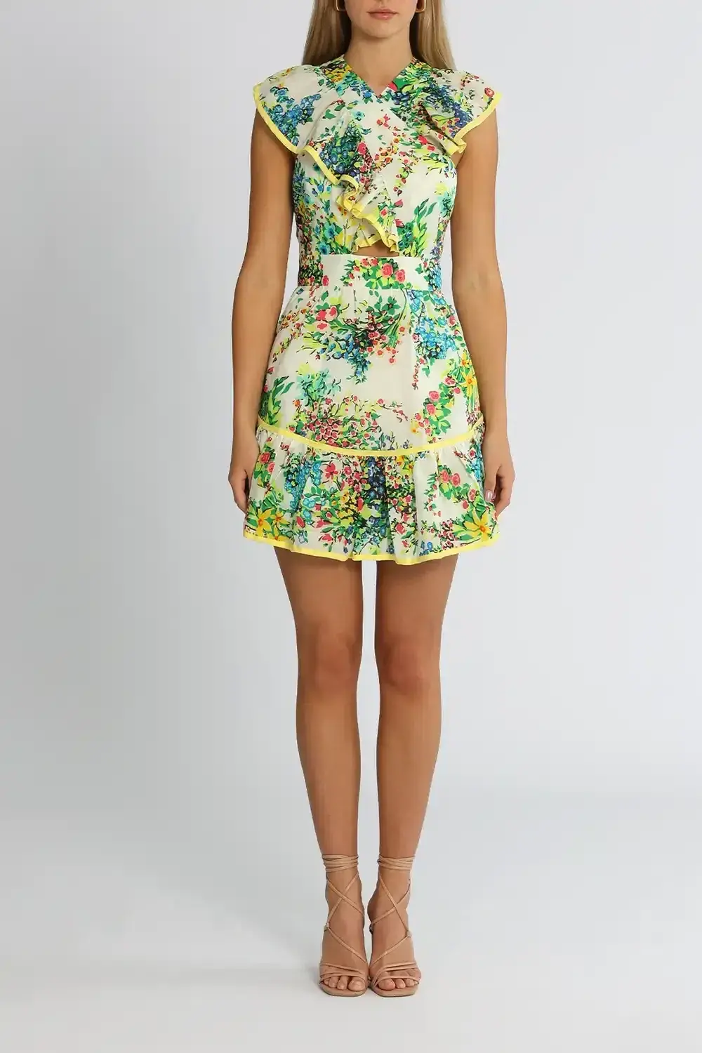 Alice McCall Living For You Mini Dress Multi Print Size 14 - Image 1