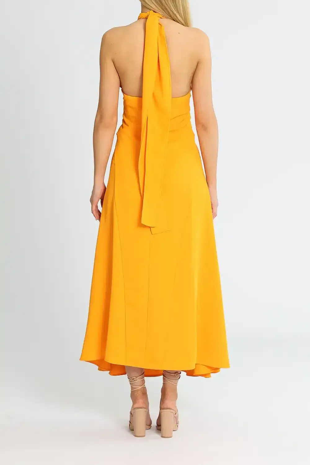 By Johnny Zina Midi Dress Orange Size 12 - Image 3