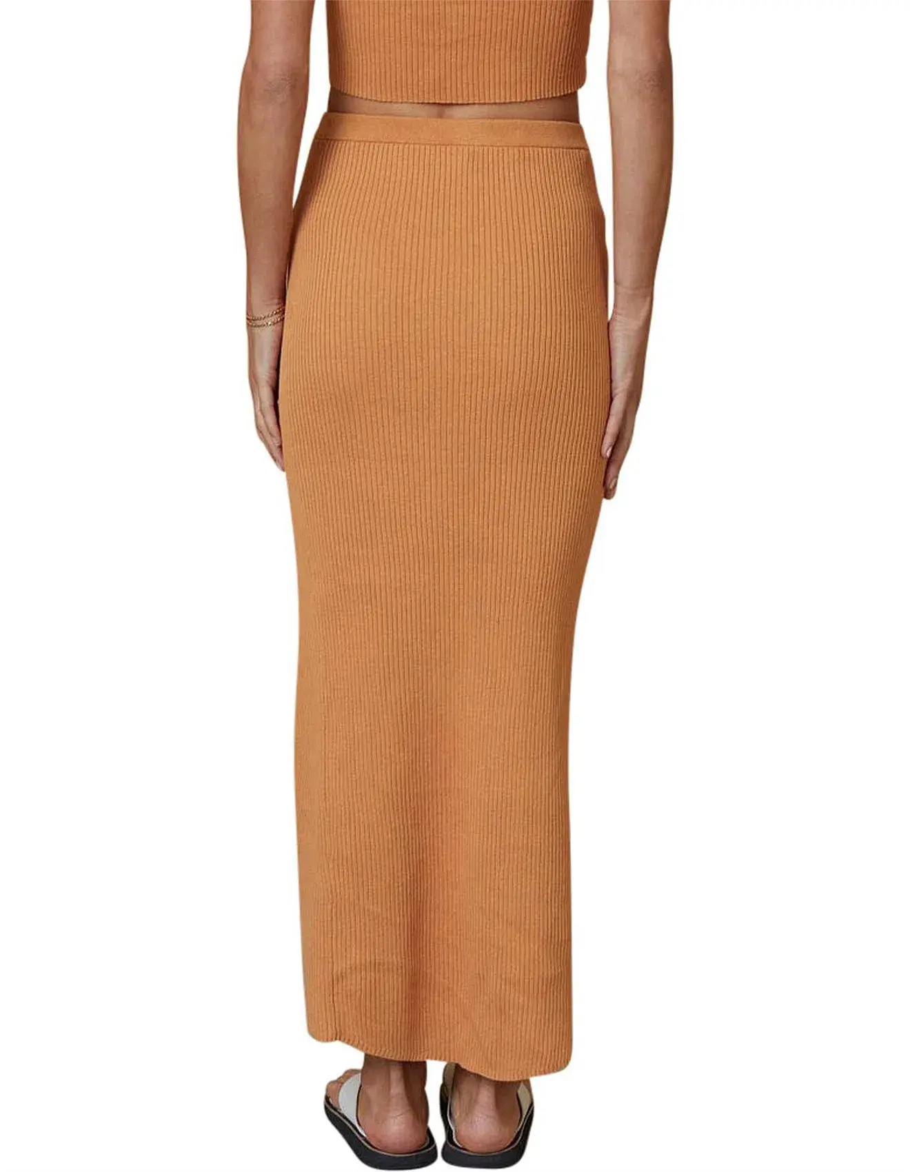 Bec & Bridge Margot Knit Midi Skirt Nutmeg Size 12 - Image 3
