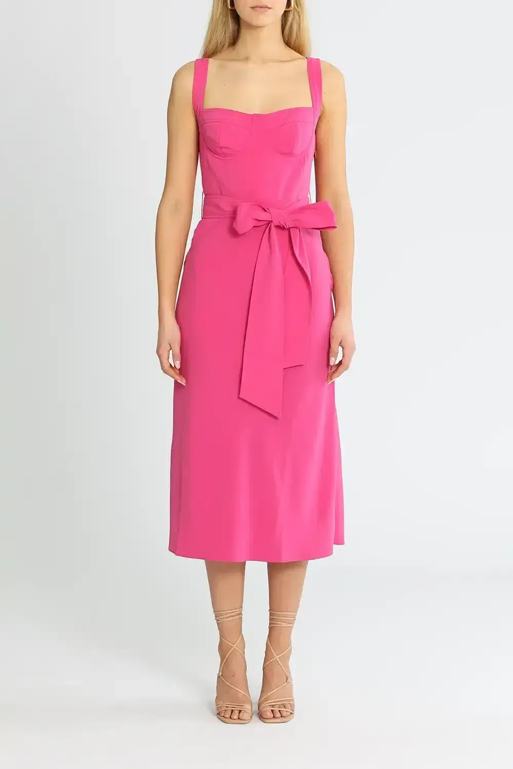 By Johnny Ora Midi Dress Pink Size 14 for rent on The Volte - main image
