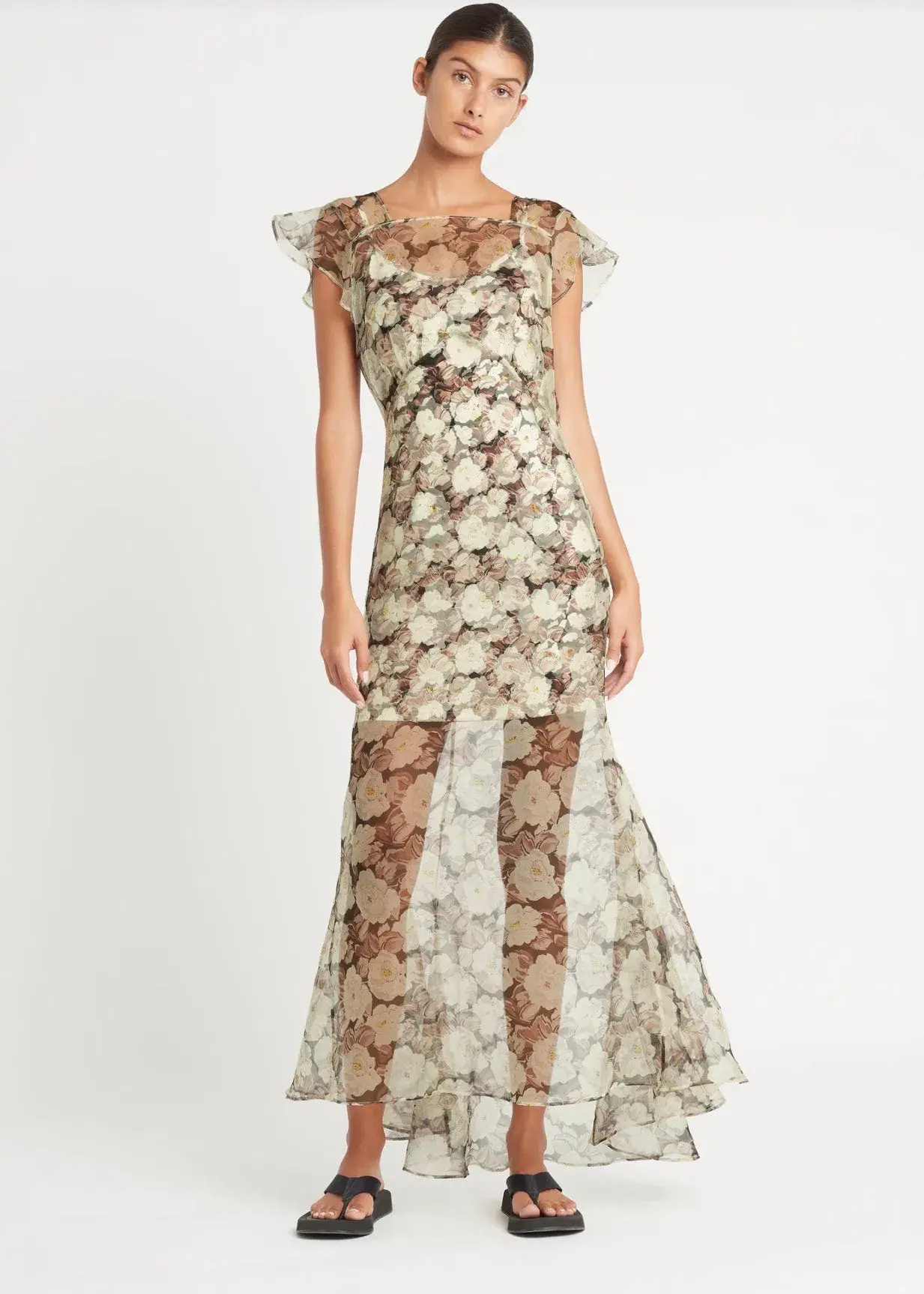 Sir the Label Sofia Low Back Gown In Vivienne Print Size 12 - Image 1