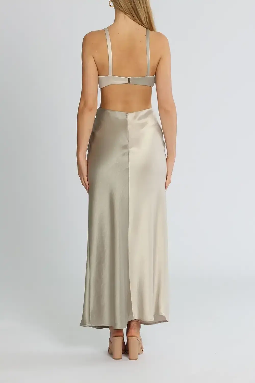 Bec & Bridge Felix Maxi Dress Grey Size 8 - Image 3