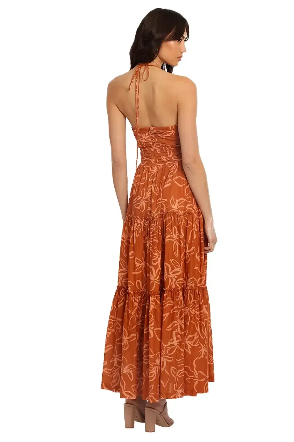 Bec & Bridge Aurora Maxi Dress Brown Print Size 8 - Image 3