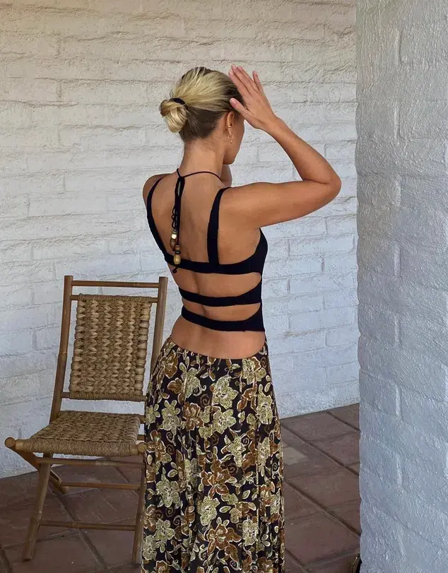 Hansen and Gretel Weaver Cut Out Floral Beaded Dress in Floral Size Small / AU 8 for rent on The Volte - main image