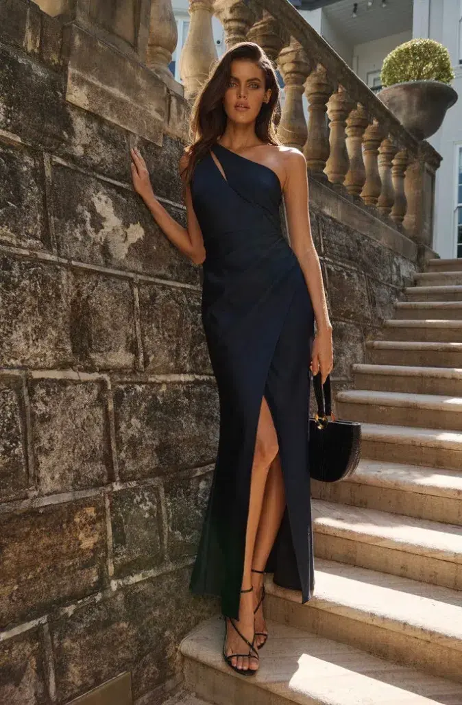 Sheike Matrix Maxi Dress Navy Size 10 - Image 3