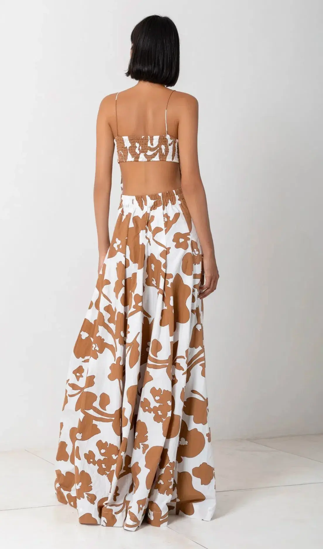 SWF Bandeau Spaghetti Strap Maxi Dress in Dusty Dahlia Print Size S (AU 8) - Image 3
