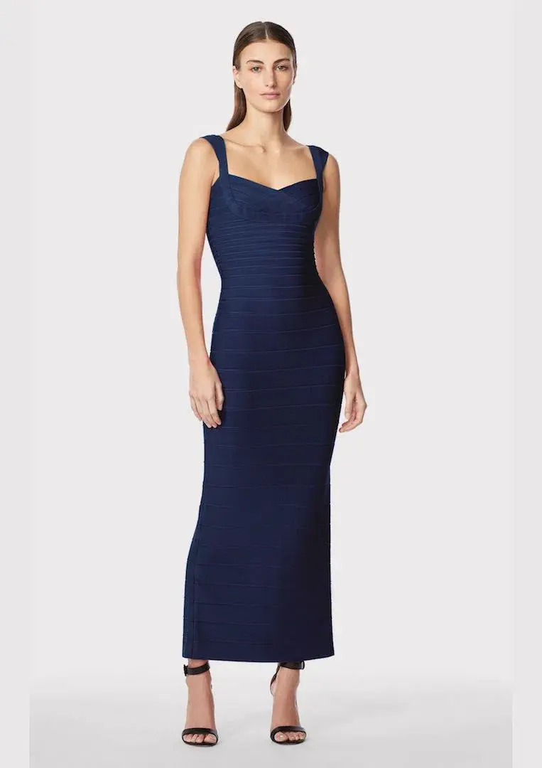 Herve Leger Sweetheart Gown Navy Size S / AU 8 - Image 1