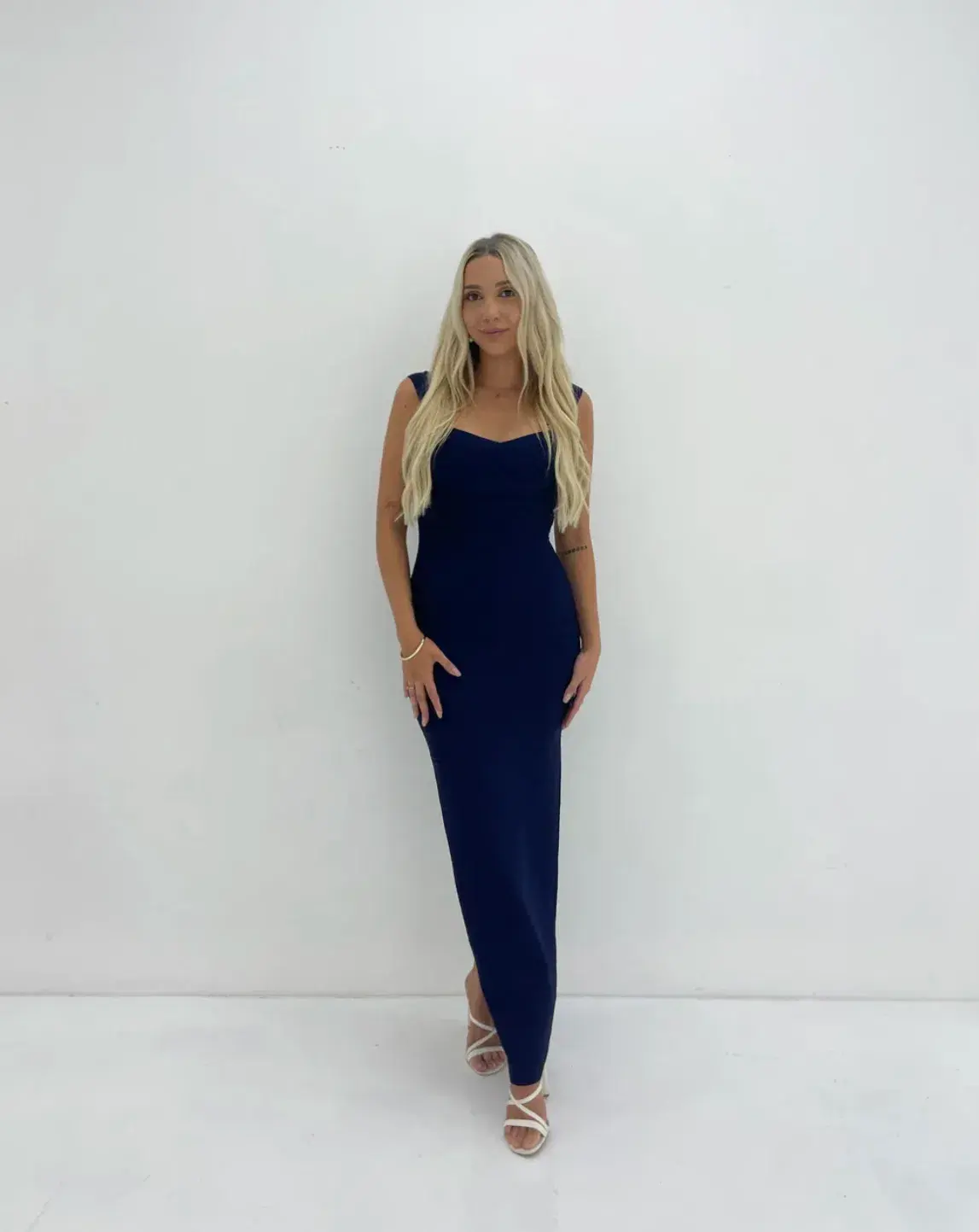 Herve Leger Sweetheart Gown Navy Size S / AU 8 - Image 5
