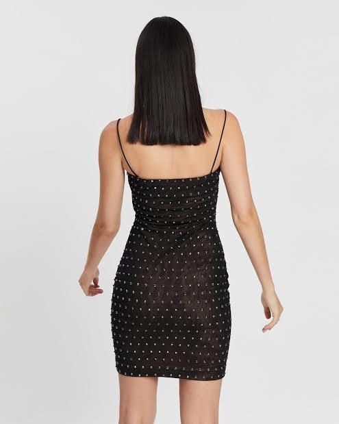 Misha Halsey Mini Dress Black Size 6 for rent on The Volte - main image