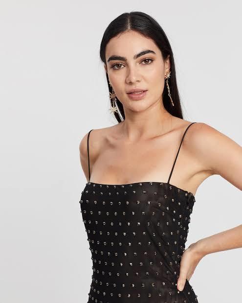 Misha Halsey Mini Dress Black Size 6 for rent on The Volte - main image