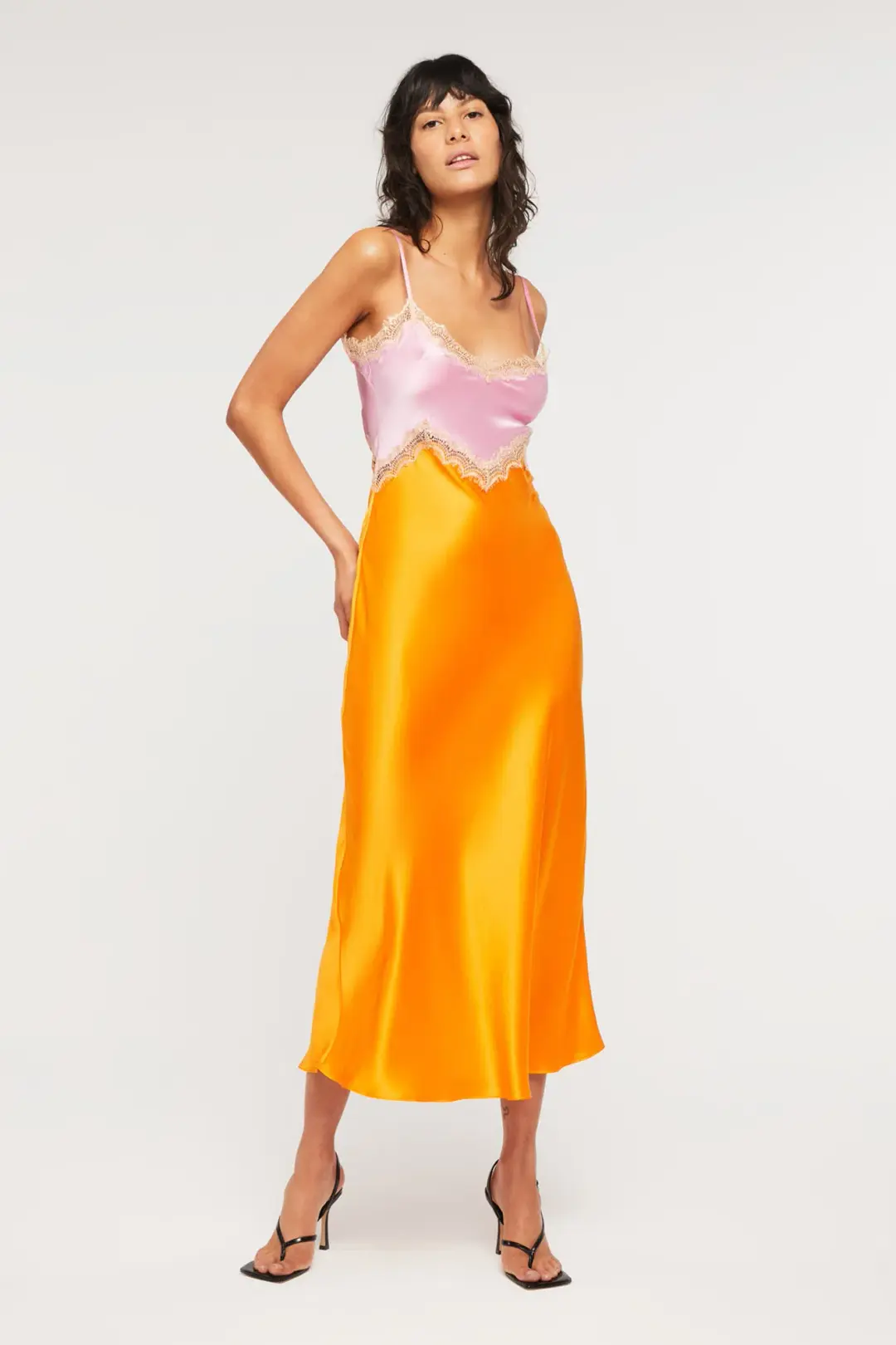Ginia Hope Dress Pink/Orange Size 8 for rent on The Volte - main image