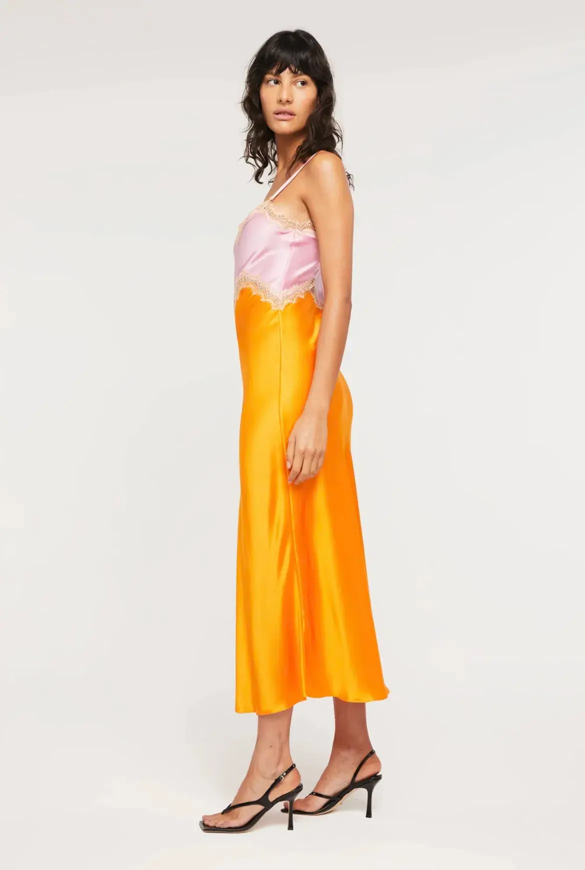 Ginia Hope Dress Pink/Orange Size 8 - Image 4