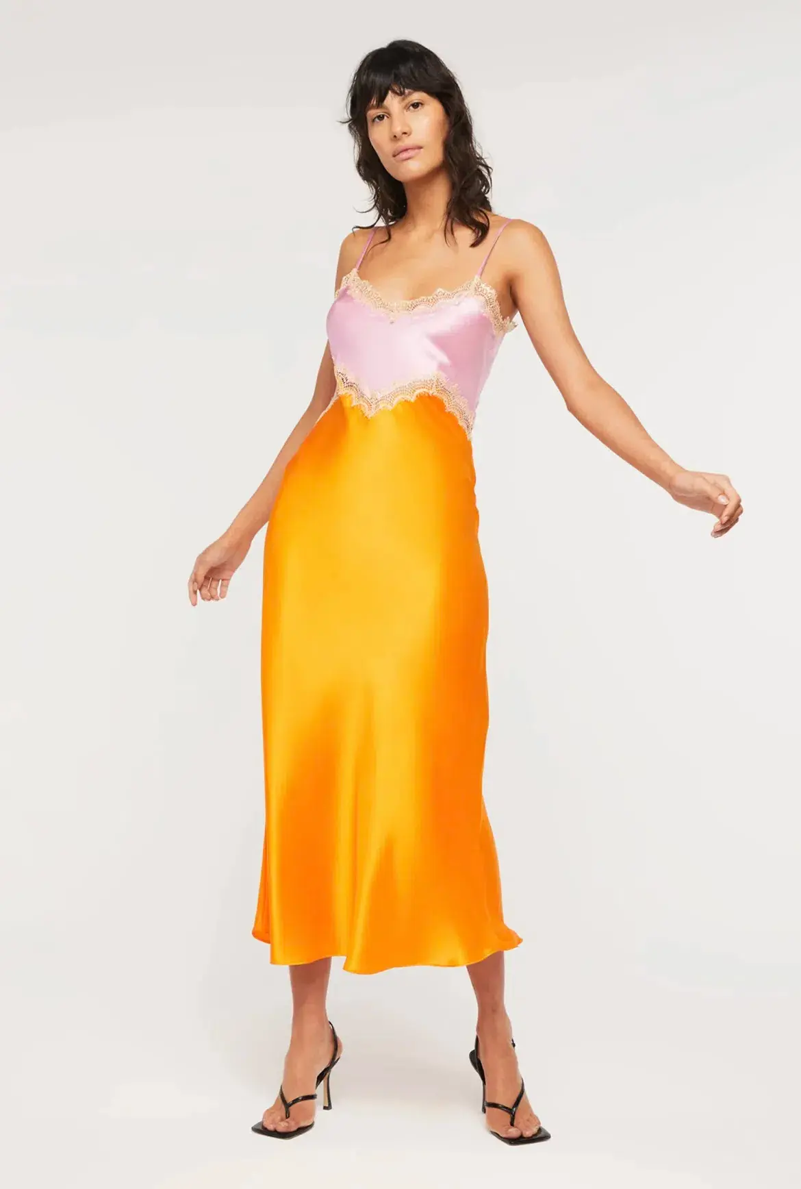 Ginia Hope Dress Pink/Orange Size 8 - Image 1