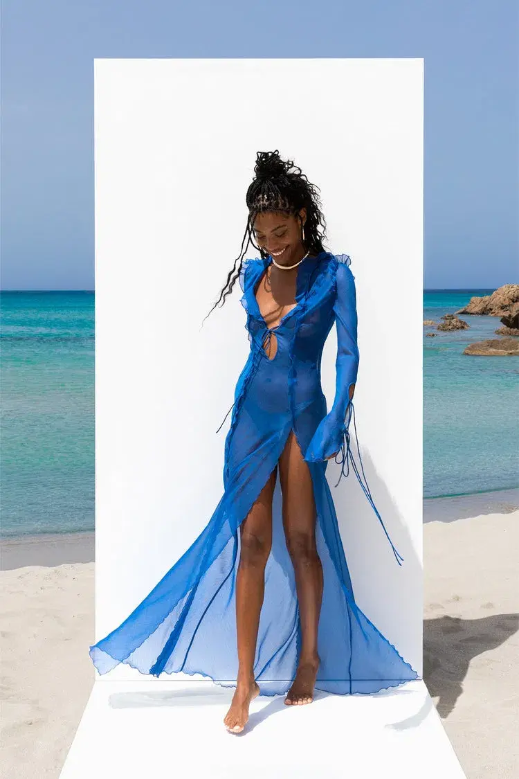 Rat & Boa Farretti Maxi Dress Blue Size 8 - Image 1