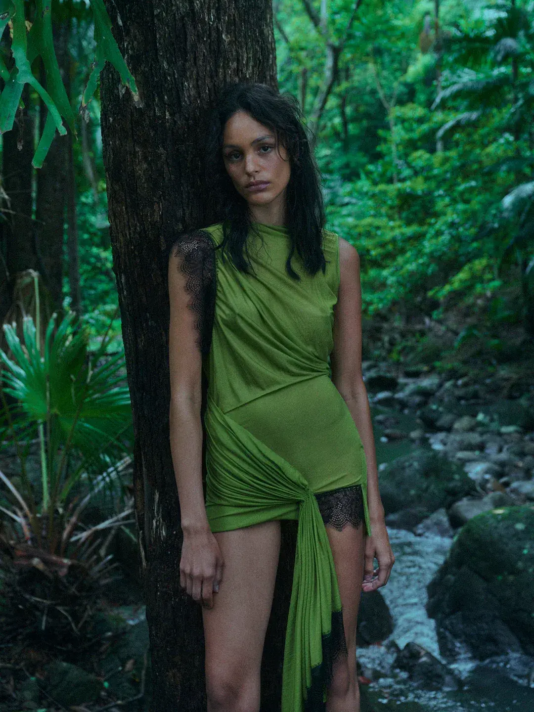 Christopher Esber Galathea Dress Green Size AU 10 - Image 8