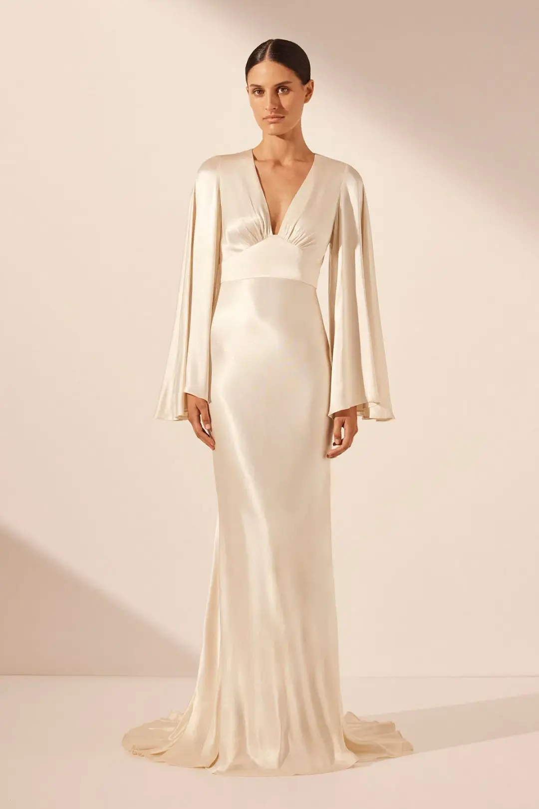Shona Joy La Lune Backless Maxi Ivory Size AU 10 for rent on The Volte - main image