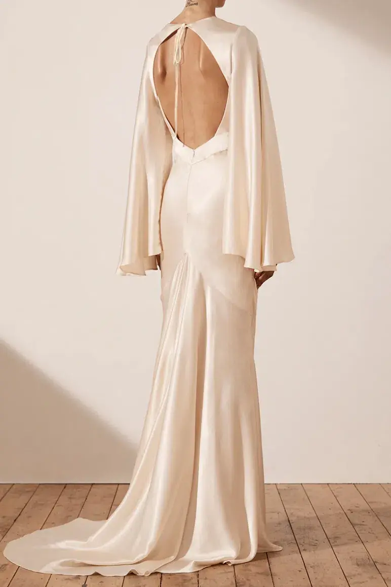 Shona Joy La Lune Backless Maxi Ivory Size AU 10 - Image 3