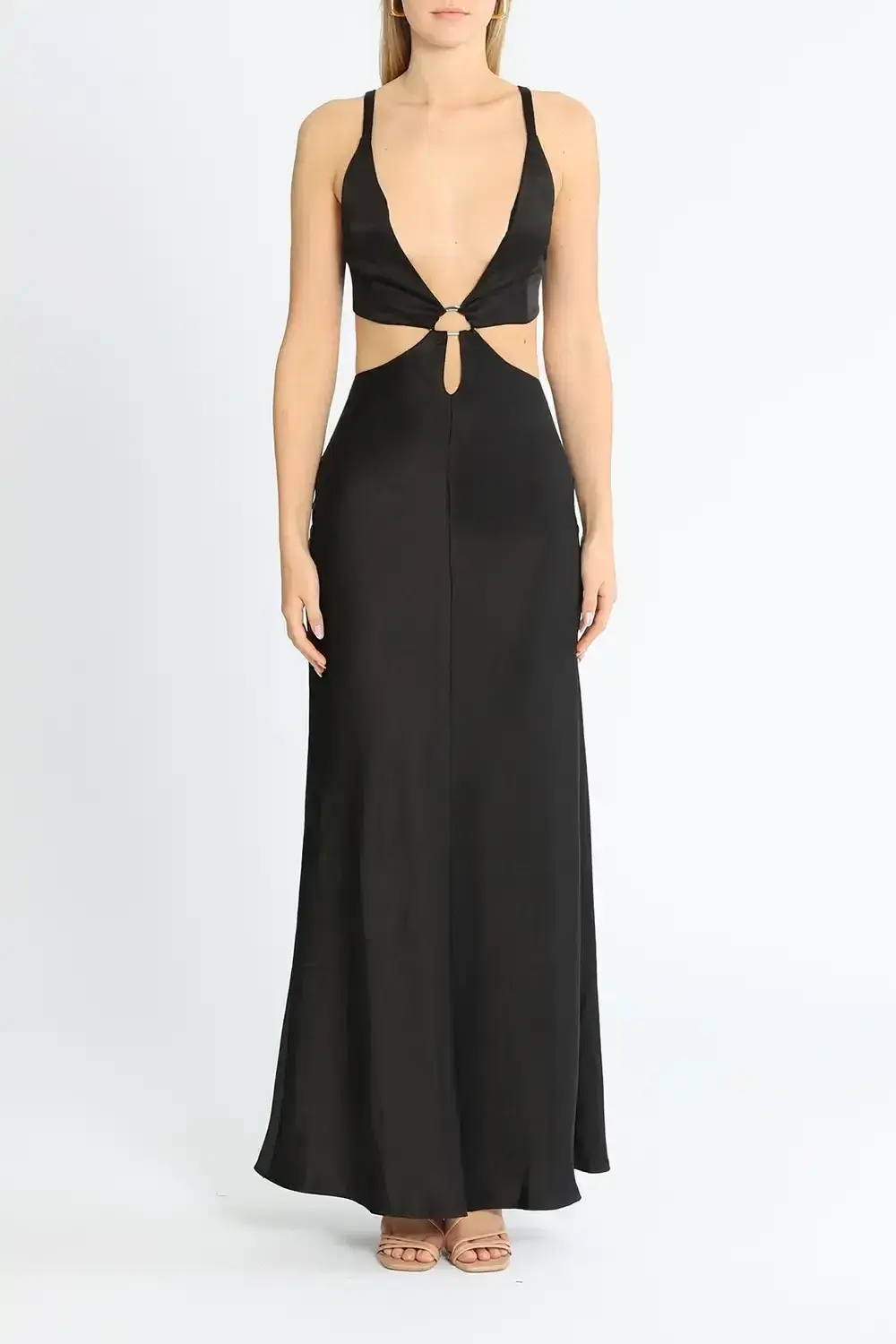 Bec & Bridge Felix Maxi Dress Black Size AU 6 - Image 1