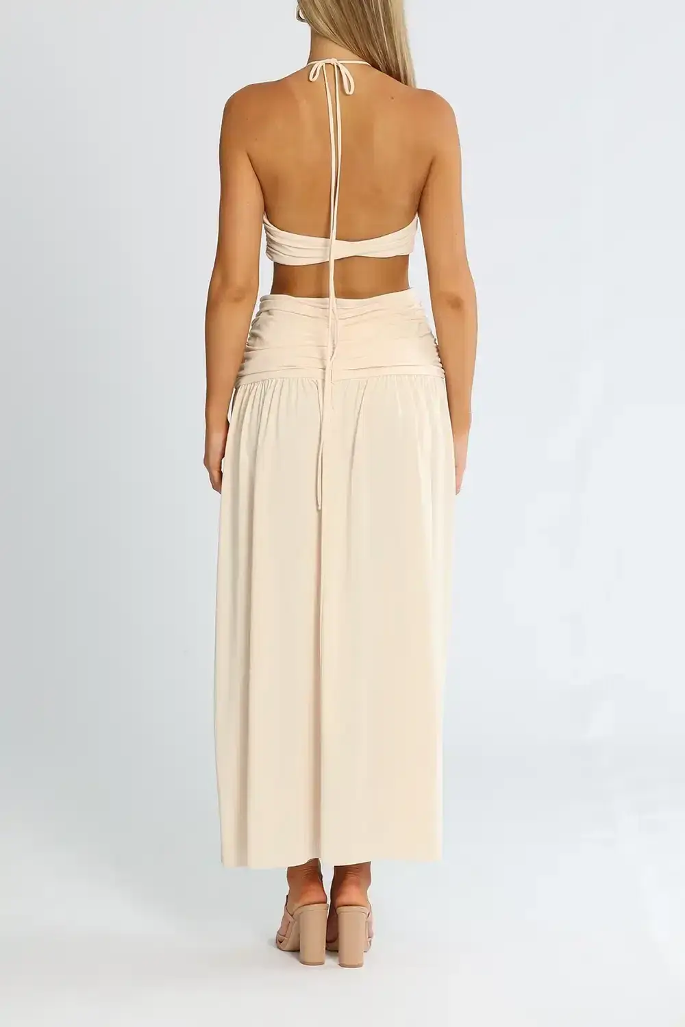 Bec & Bridge Adaline Cut Out Maxi Dress Cream Size AU 10 - Image 3