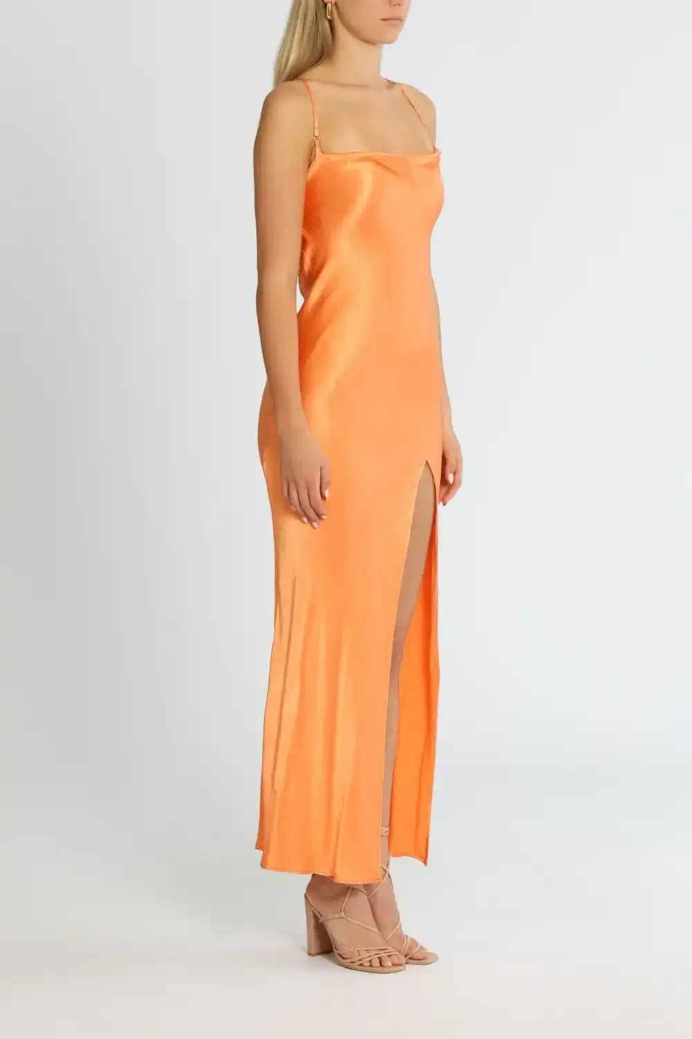 Bec & Bridge Annika Cowl Maxi Dress Sorbet Orange Size AU 10 - Image 2