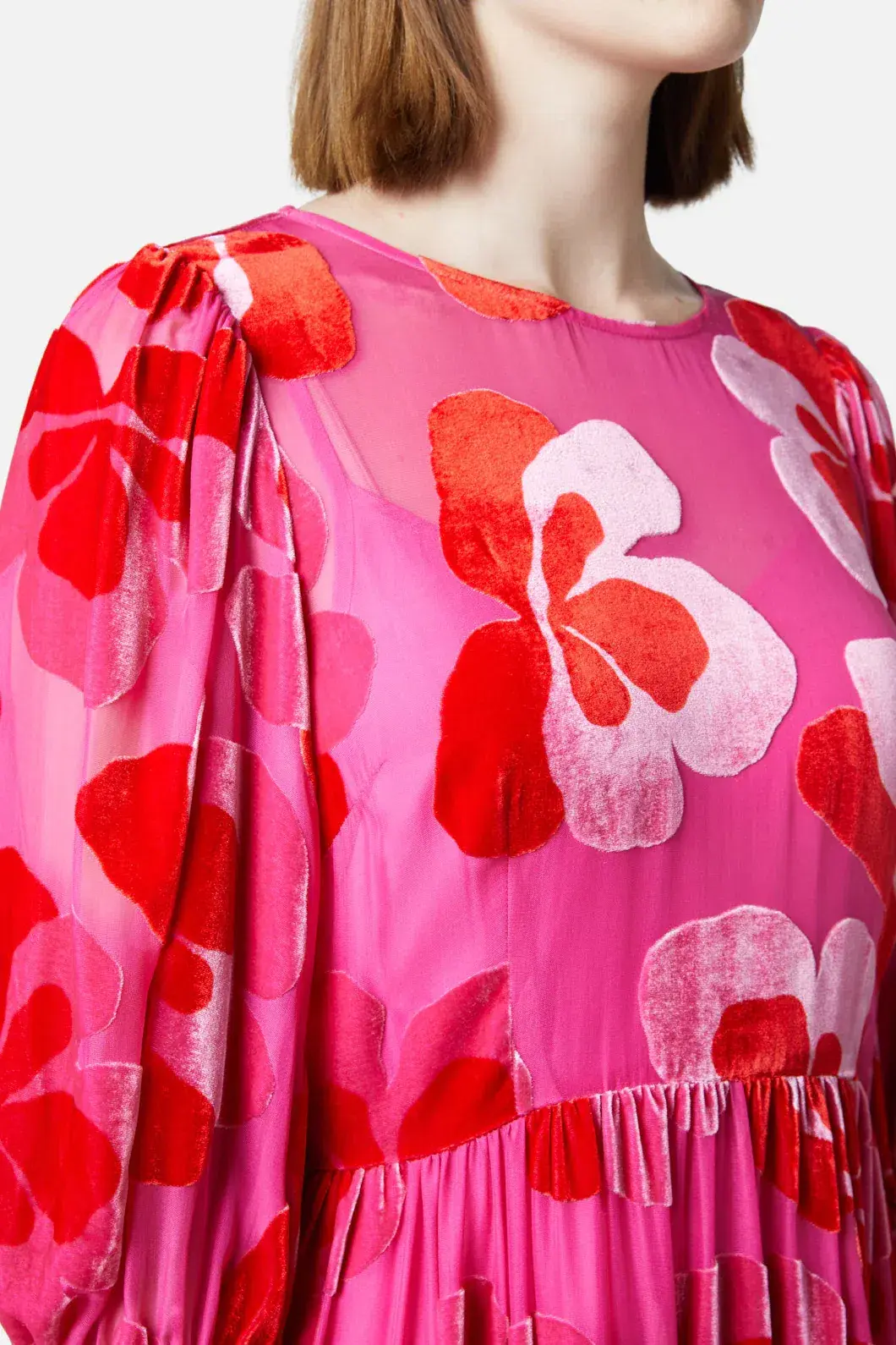 Gorman Pansy Devore Dress Maxi Pink Size AU 12  - Image 4