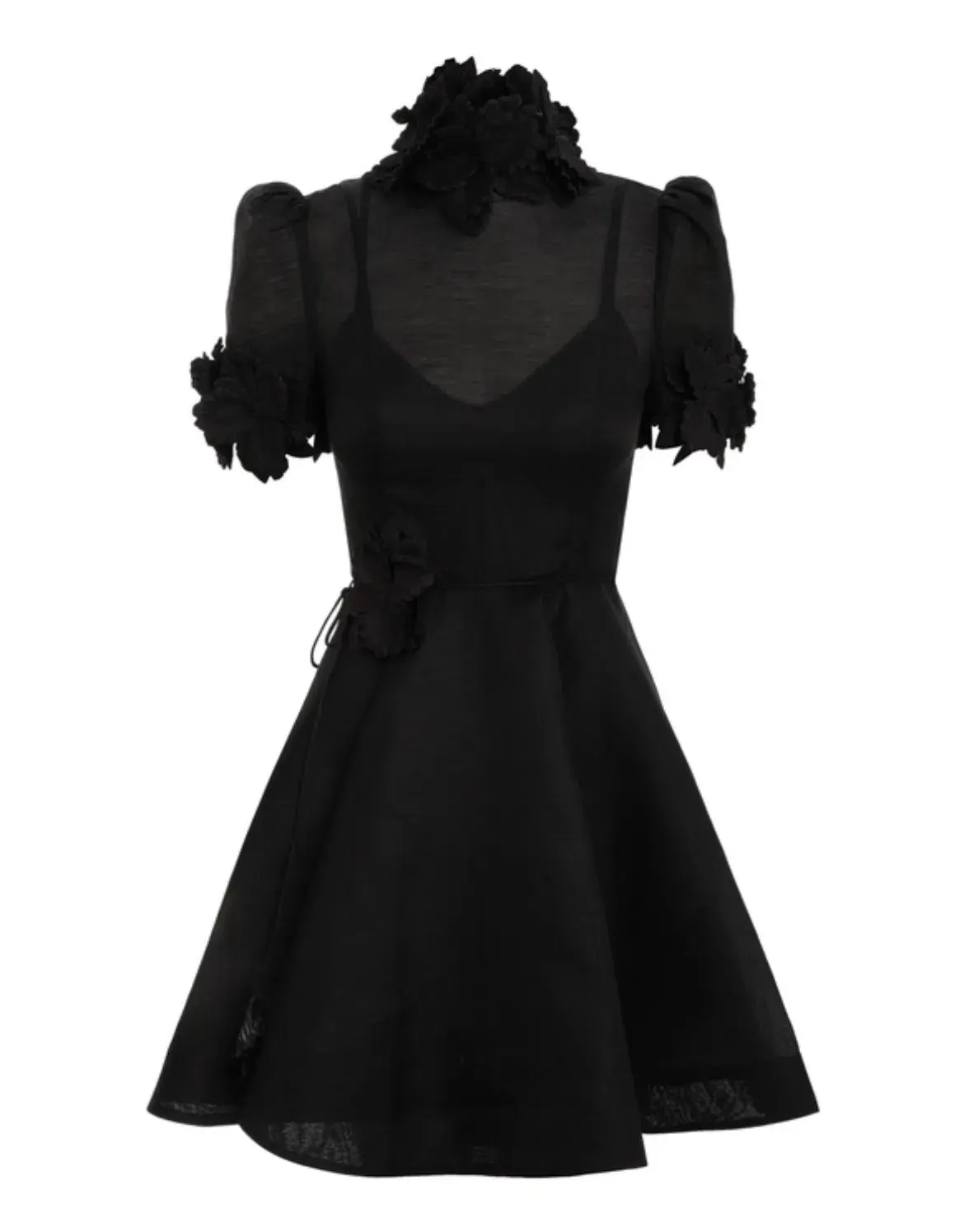 Zimmermann Luminosity Lift Off Black Flower Mini Black Size 0 / AU 8 - Image 3