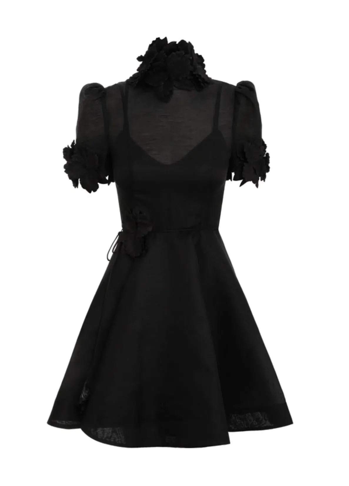 Zimmermann Luminosity Liftoff Flower Mini Dress Black Size 1 / AU 10 - Image 3